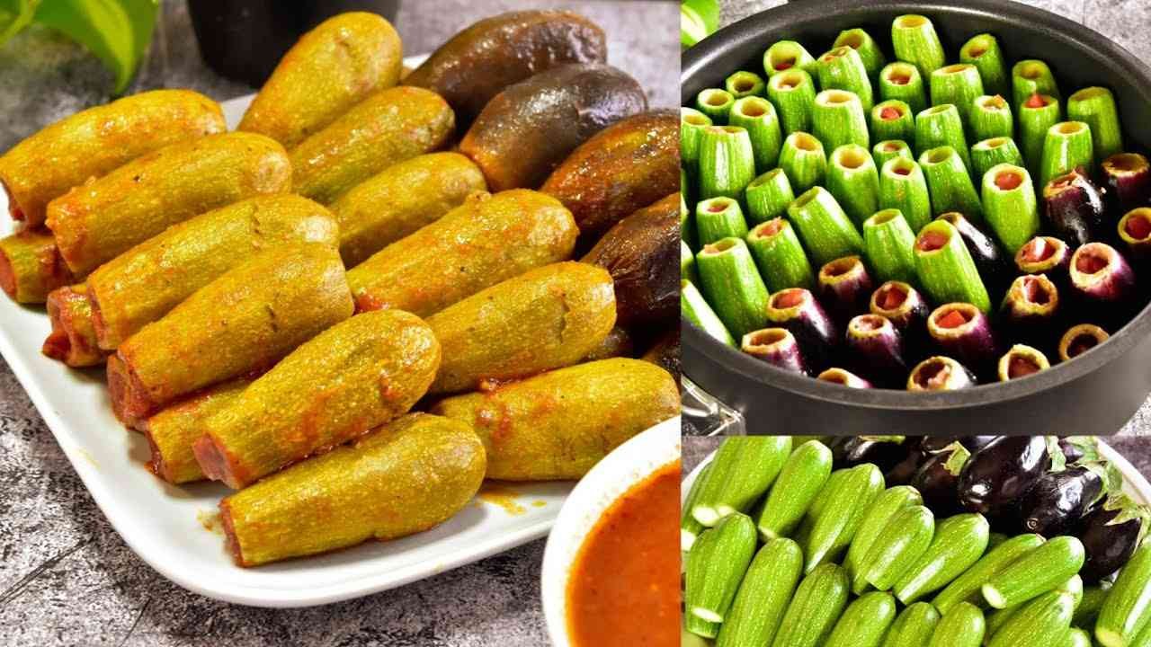 عمل محشي الكوسا والباذنجان على الطريقة التقليدية